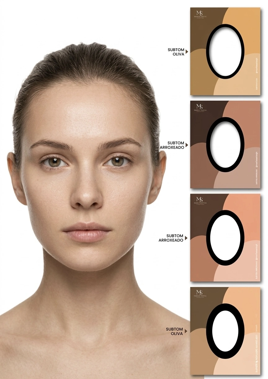 Moldes vazados aplicados em rosto